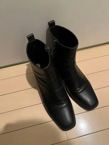 블랙 가죽 부츠 TAKEO KIKUCHI 27.5