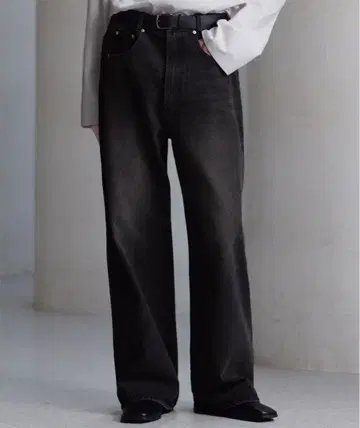 [ CLEL ] 리프 스트레이트 데님 팬츠