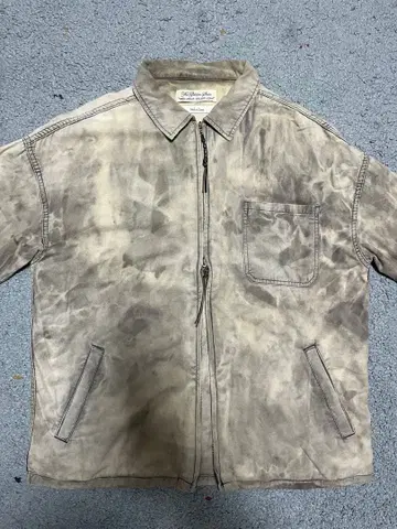 REMI RELIEFxUNCUTBOUND 더블 지퍼 타이다이 염색 블루종