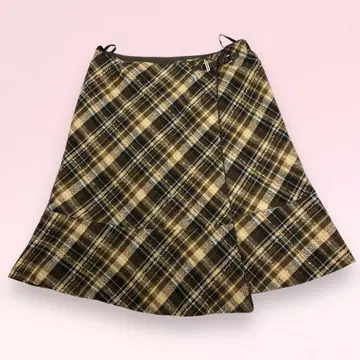 앨리스버리 무릎 기장 스커트 L 사이즈 랩 스커트