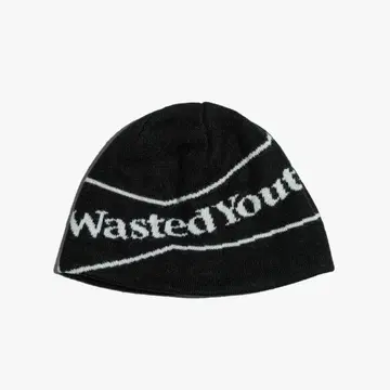 Wasted Youth 니트 모자 블랙