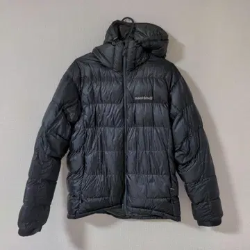 mont-bell 블랙 다운 자켓 후드 부착