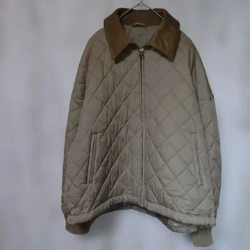 유니클로 C 베이지 퀼팅 자켓 코듀로이 옷깃 M 사이즈