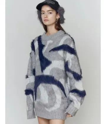 emoda 에모다 오버 패턴 니트