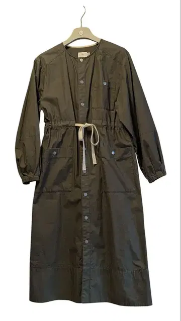 코튼 긴팔 셔츠 원피스 코트