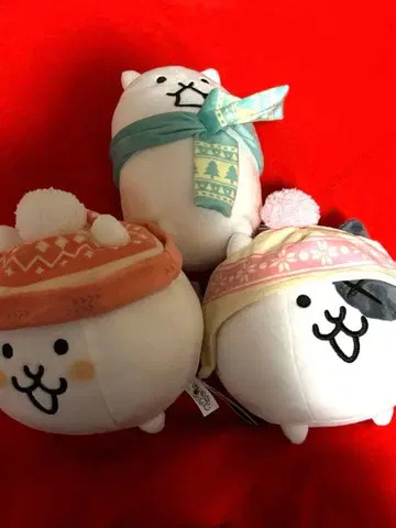 냥코 대전쟁 윈터 스타일 봉제 인형 전 3종 세트 남코
