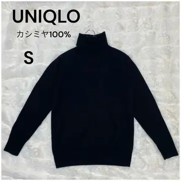 유니클로 UNIQLO 캐시미어 100% 터틀넥 니트 블랙
