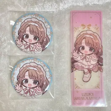 시마무라 우즈키 마네키네코 캔뱃지 슬림 클리어 카드 데레마스