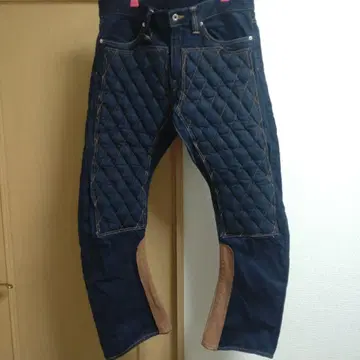 HIGH ROCK 퀼팅 더블니 데님 팬츠