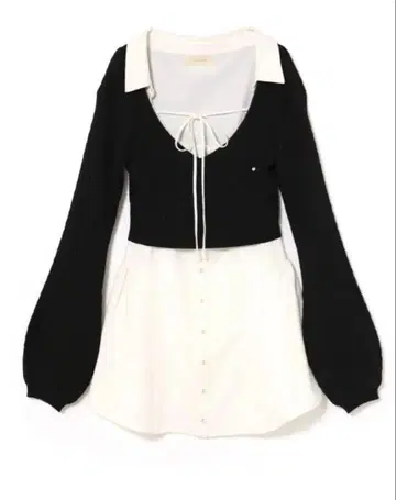 andmary Rio 블라우스 세트 드레스 블랙