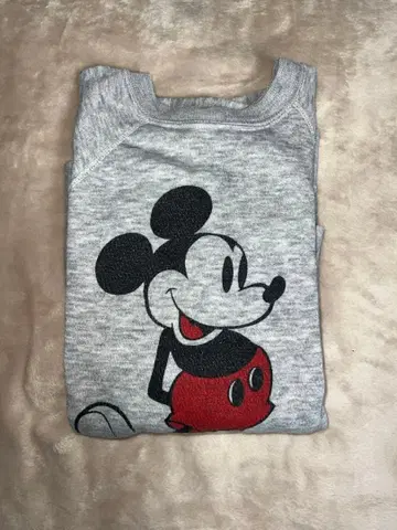 빈티지 DisneyL 42-44 미키마우스 프린트 맨투맨 그레이