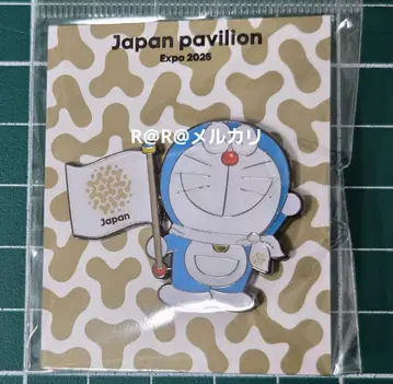 만박 EXPO2025 일본관 핀 배지 도라에몽 브라운 일본 파빌리온