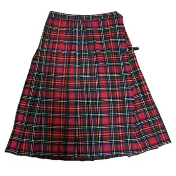 Vintage tartan check pleated skirt