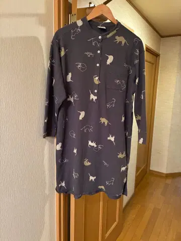 젤라또피케 캣 패턴 반팔 셔츠