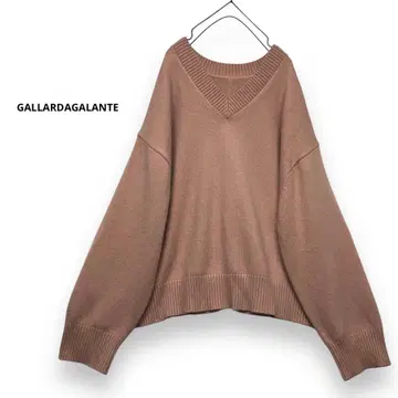 정가 27,500엔 개럴개런트 착용 니트 슬릿 백 V 니트