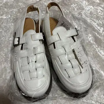 미사용 ehka sopo 화이트 피셔맨 샌들 M 사이즈