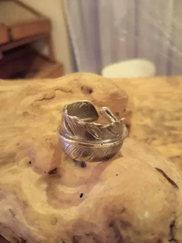 견고 실버 925, 이글 페더 반지, 19호 프리 사이즈 특대형 페더