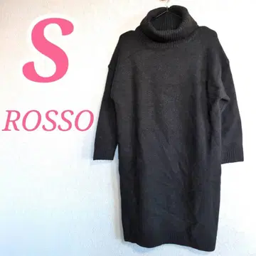 ROSSO 터틀넥 니트 원피스 S 사이즈 블랙 깔끔한 코디