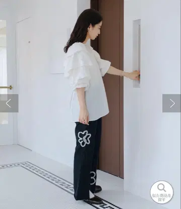 Kastane 프린트 플라워 데님 블랙 0