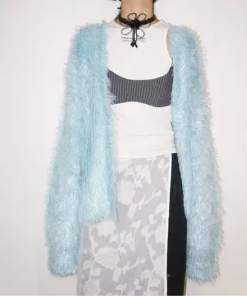 musubore 라메 페더얀 가디건