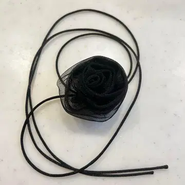 SNIDEL 초커 목걸이 코사지 블랙