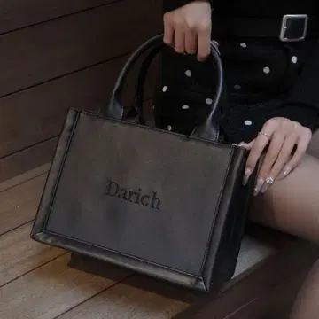 Darich 로고 숄더 가죽 미니 토트백 BLK 미개봉 새상품