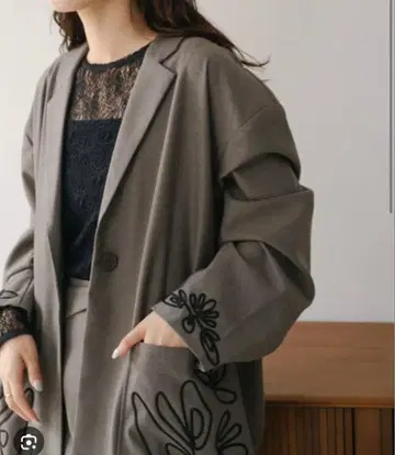 Kastane 자수 그랑파 자켓 그레이