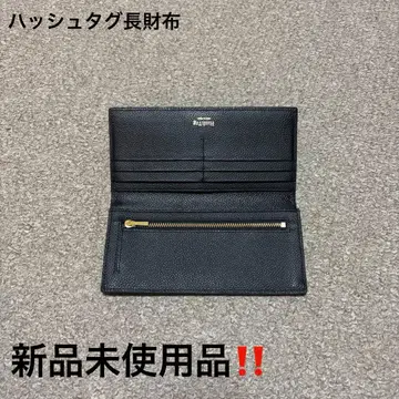 HushTug 비어 슈링크 가죽 롱 지갑 (골드 ZIP)