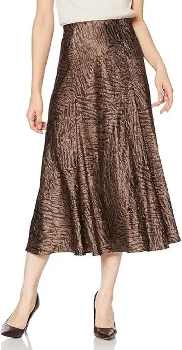 A5388 택 포함 새상품 미라 오웬 롱 스커트 플레어 브라운 1