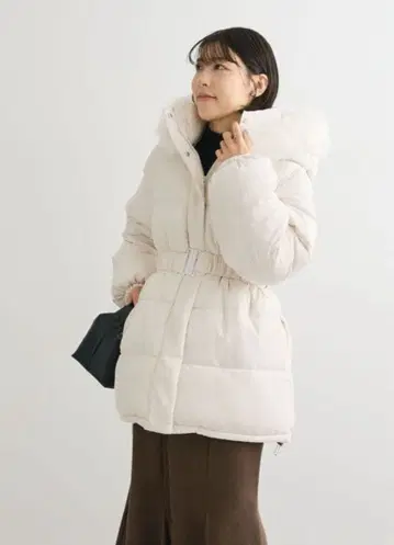 Green parks 파이버 다운 벨트 코트