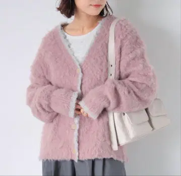 ehka sopo 배색 V넥 루즈핏 가디건