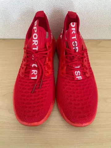 스니커즈 남성용 빨간색 25.5cm 운동화 메쉬 러닝 스포츠