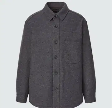 유니클로 오버 셔츠 자켓 439811 다크 그레이 XXL