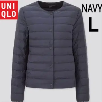 유니클로 울트라 라이트 다운 블루 L