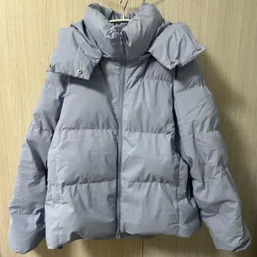 [ 가격 인하 중 ] GU 웜 패딩 블루종 XL 더스티 블루 패딩 자켓