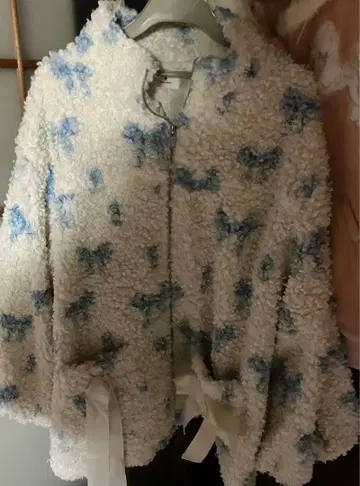 Fluffy Tulip Boa Blouson 블루