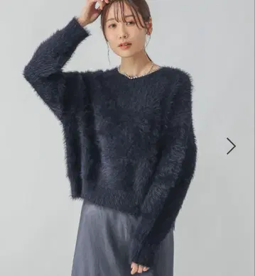 글로벌 워크 샤기 크루넥 풀오버 L 사이즈