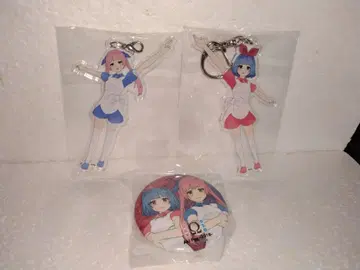 오메가 시스터즈 아크릴 키링 & Aki Fes 2018 캔뱃지 세트