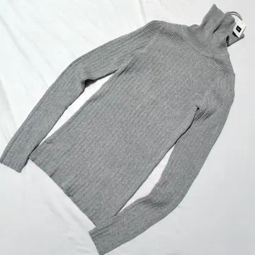 [ 미사용 새상품 ] GAP 터틀넥 그레이 니트 XS 심플 얇은 소재