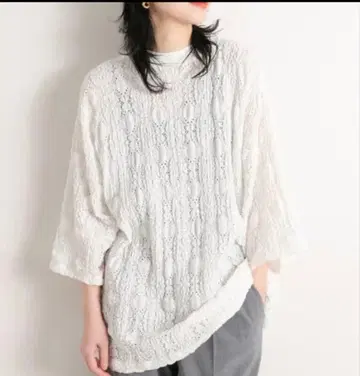 새상품급 [CITY SHOP] LACE 셔츠 화이트