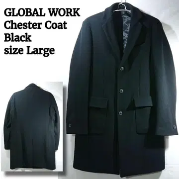 [ 출퇴근용 ] 글로벌 워크/체스터 코트/블랙/L/울 혼방 [ 평상복 ]