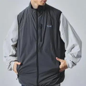 릴랙스핏 나일론 플리스 리버서블 집업 베스트 S