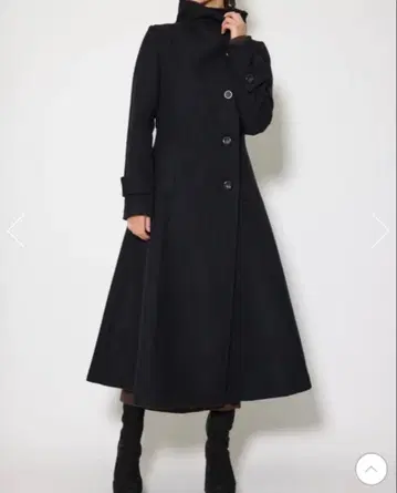 rienda 오버넥 신데렐라 라인 코트 블랙 S