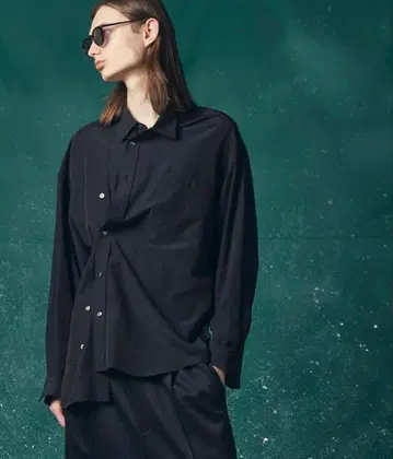 MAISON SPECIAL/2WAY 비대칭 프라임 오버 셔츠