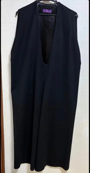 Y's 블랙 부드러운 양모 롱 원피스