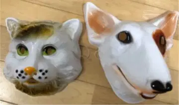 애니멀 마스크 개 고양이 2개 세트 비글 가면 동물 사전 촬영