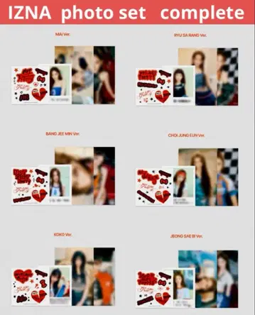 IZNA Mnet 포토 세트 컴플리트 6종 새상품 미개봉