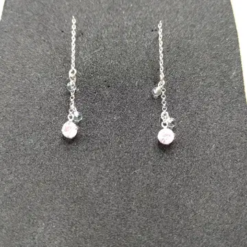 페스타리아 귀걸이 실버 핑크