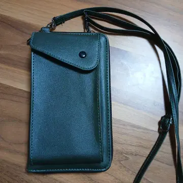 다크 그린 스마트폰 숄더백