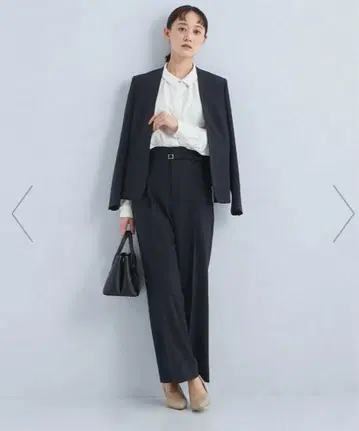 택 포함 green label relaxing 파우더 와이드 팬츠